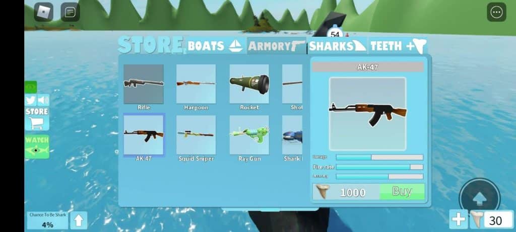 Weapons on SharkBite