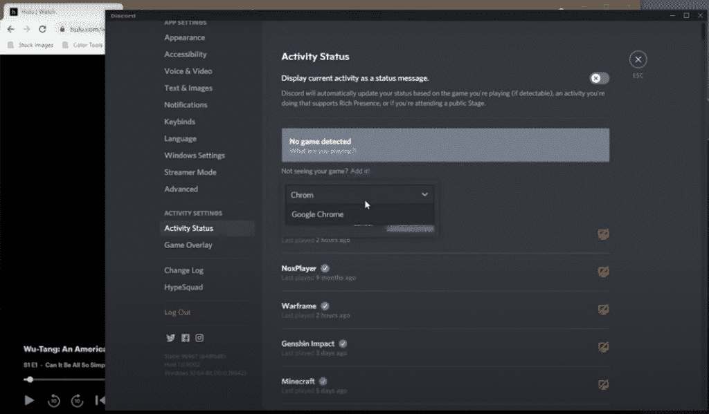 Add game manually from activity status