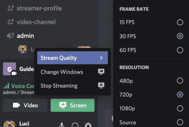 Change Discord Stream Quality