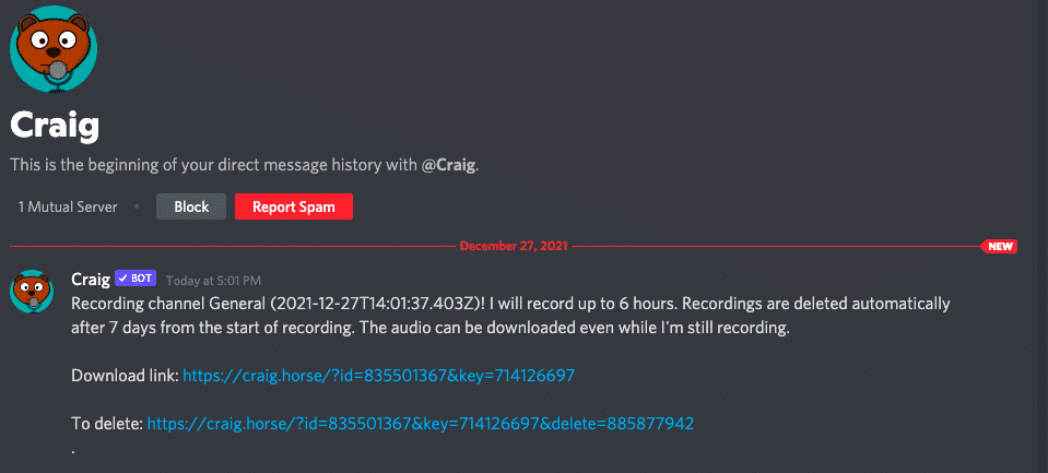 Craig will PM you with links