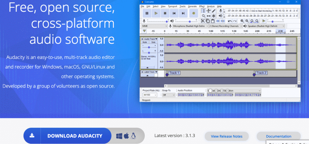 Download Audacity