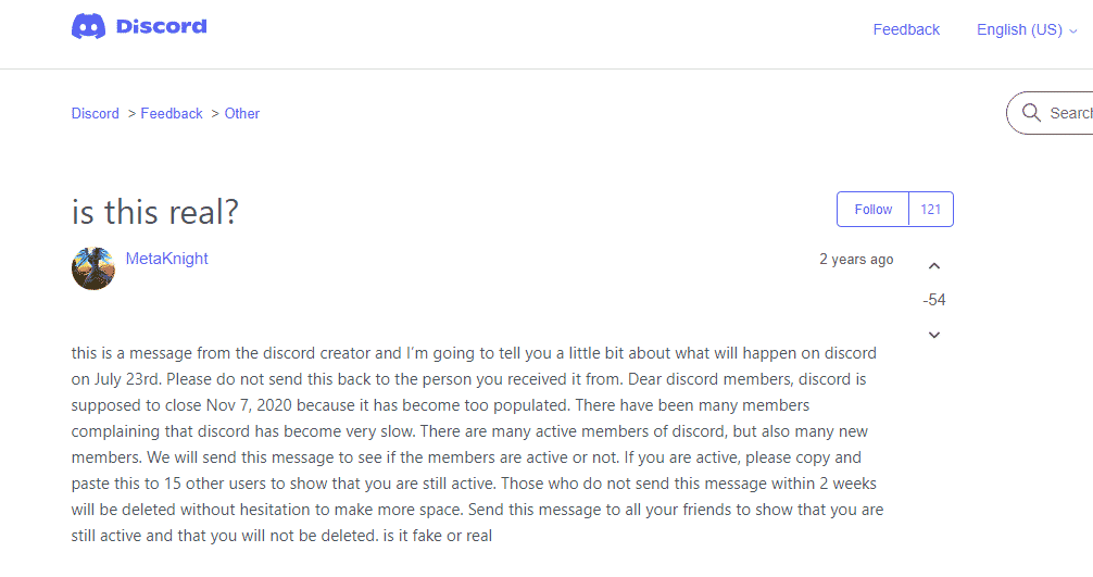 Fake Rumors About Discord