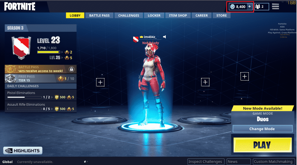 How much V Bucks do I have