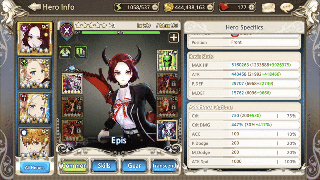 King's Raid Epis Build