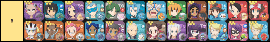 Pokemon Masters EX B Tier List