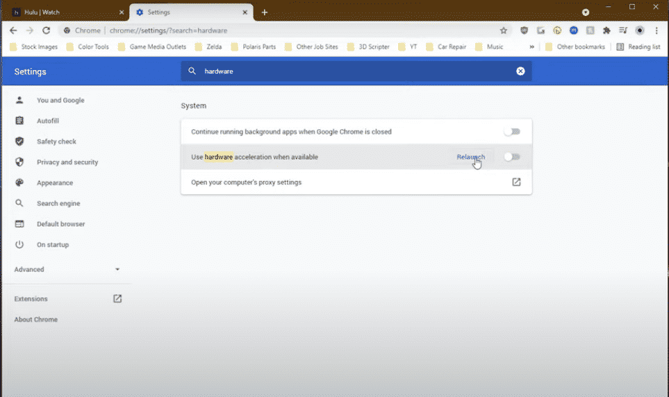 Relaunch all active chrome tabs