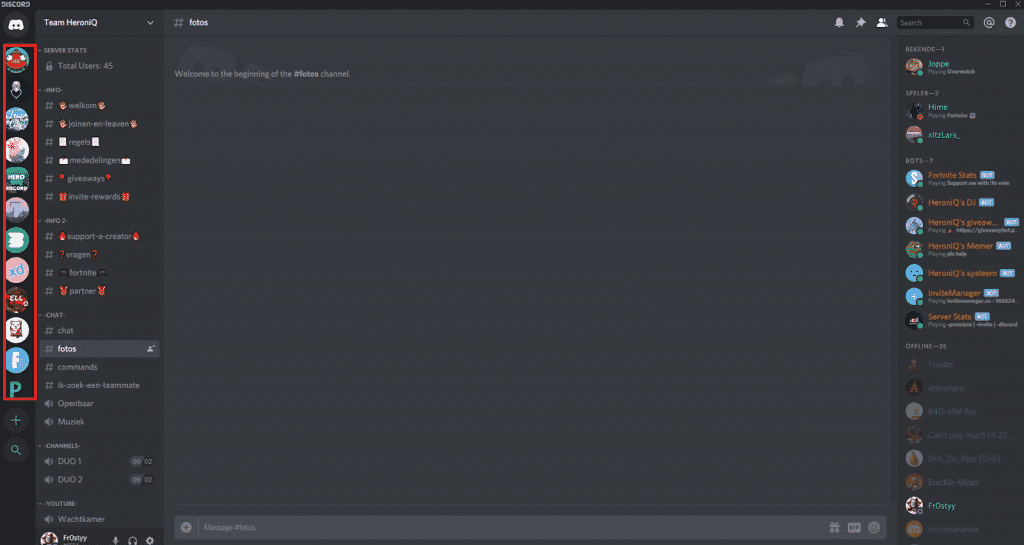 Server List on Discord