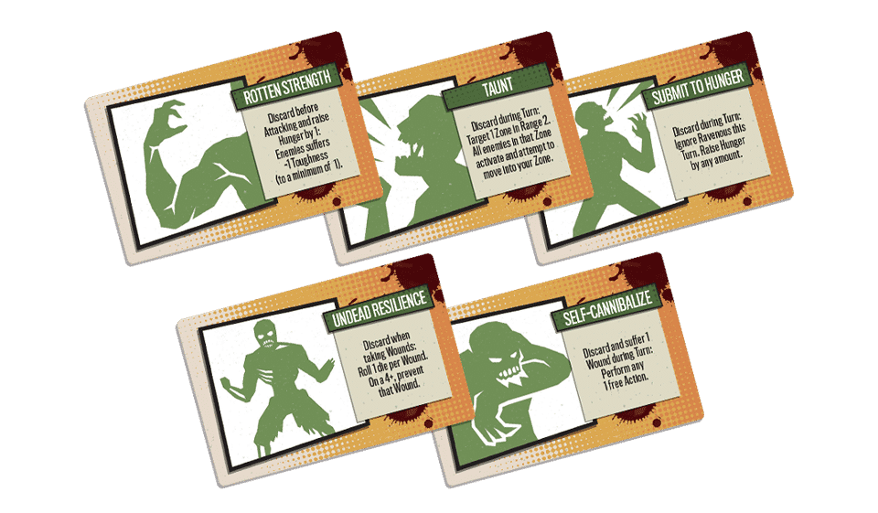 Traits cards in Marvel Zombies