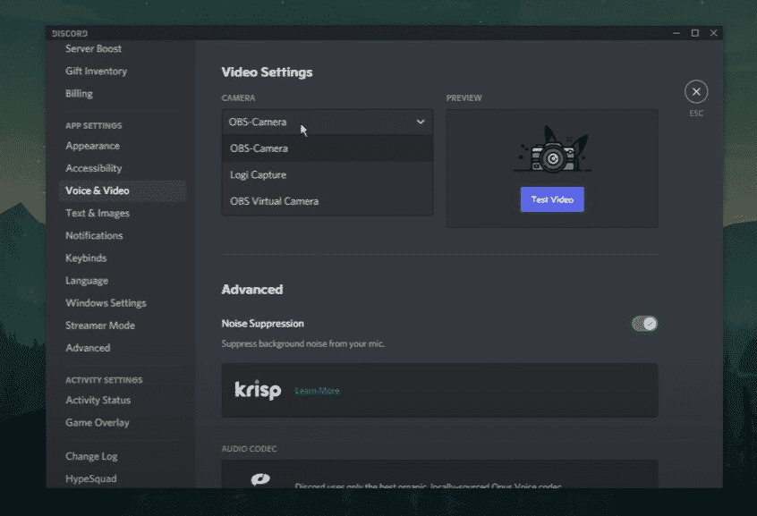 bridge the connection between Discord and OBS VirtualCam