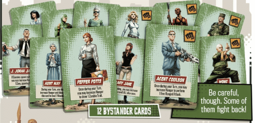 bystanders cards in Marvel Zombies