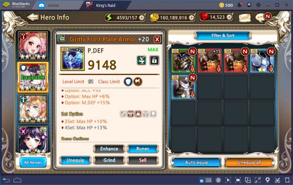 king's raid Armor Sets