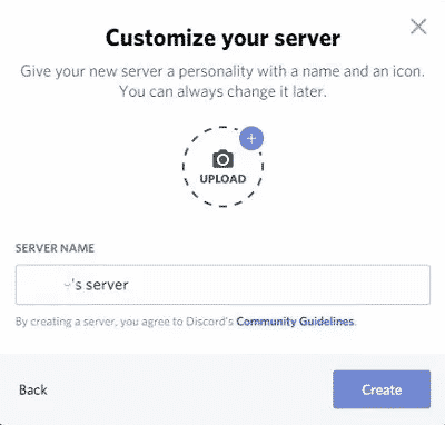upload a server image