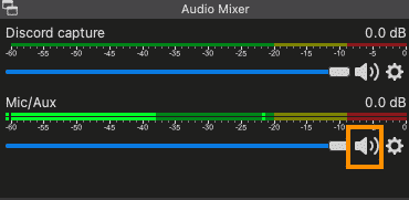 volume levels in audio mixer