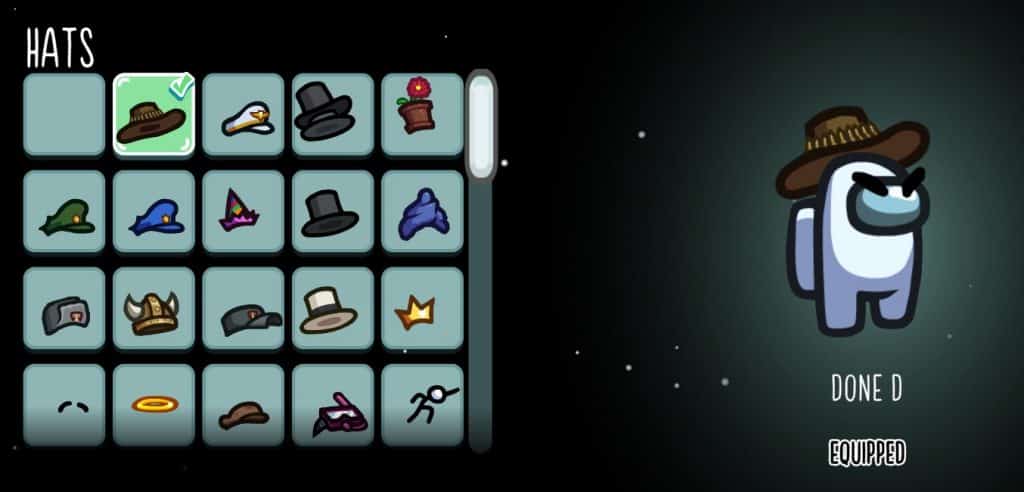 All Hats in Among Us