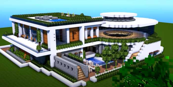 Big Natural Minecraft Mansion