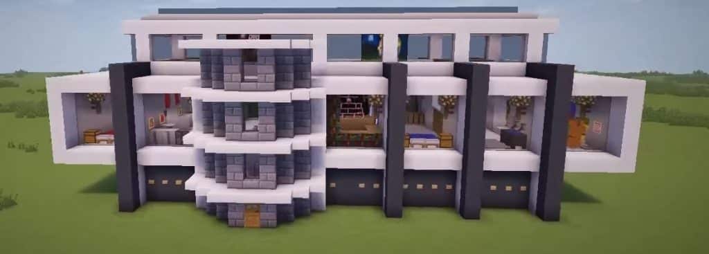 Black on White Modern Mansion