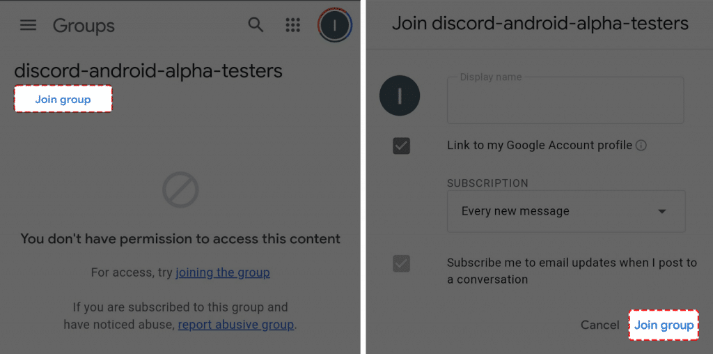 Install Discord Alpha on Android