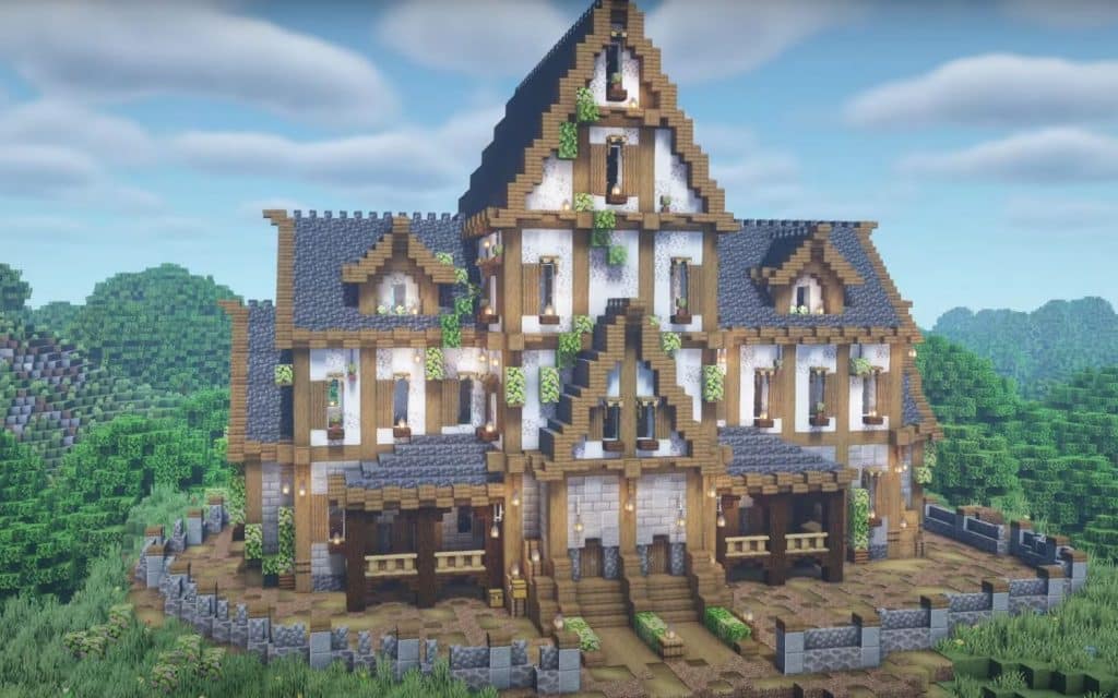Large Wood Medieval Mansion