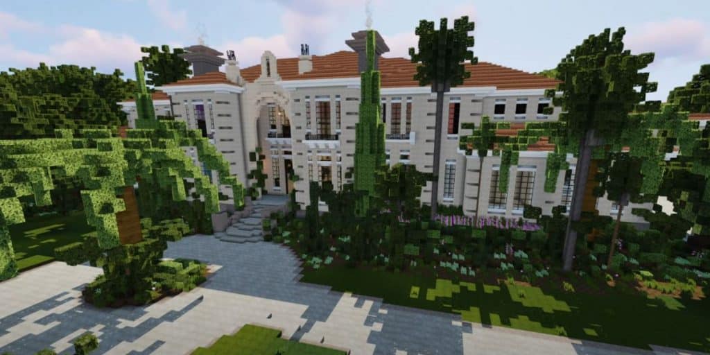 Minecraft Modern Mansion with Yacht and Helicopter