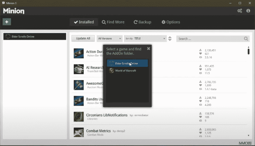 Minion screen after installed