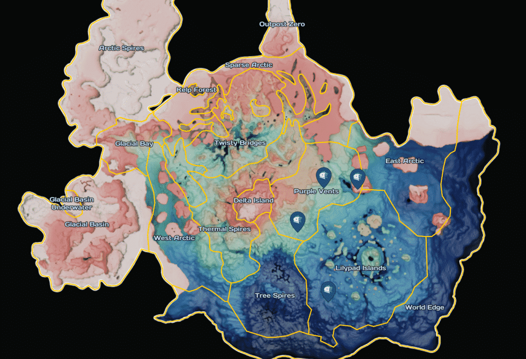 Subnautica Wrecks Map