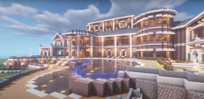 Suburban Minecraft Mansion Home