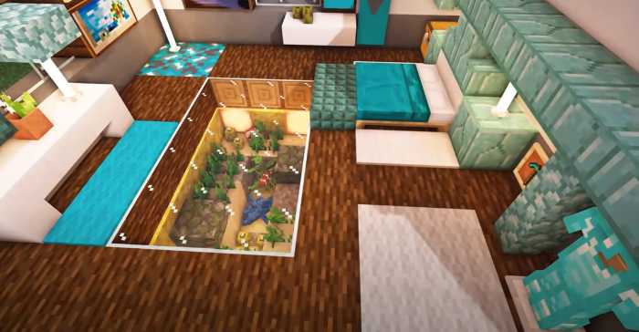 Underwater Themed Bedroom Minecraft