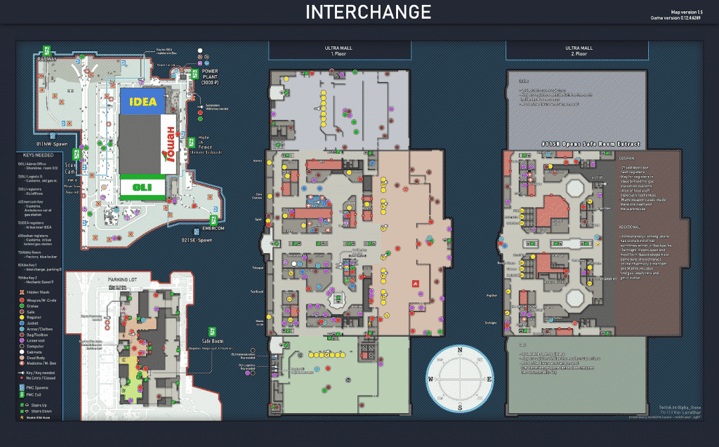 interchange escape from tarkov maps