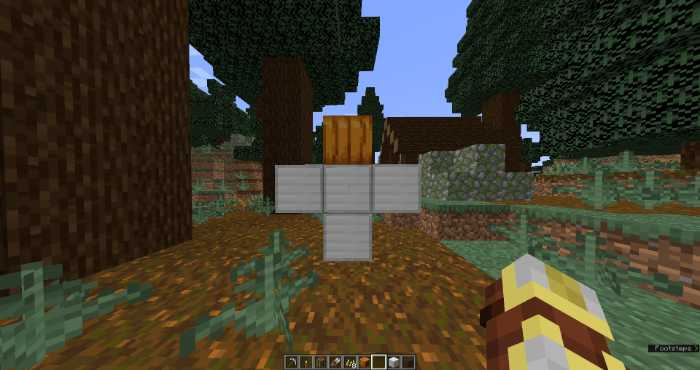 iron blocks in a T-shape