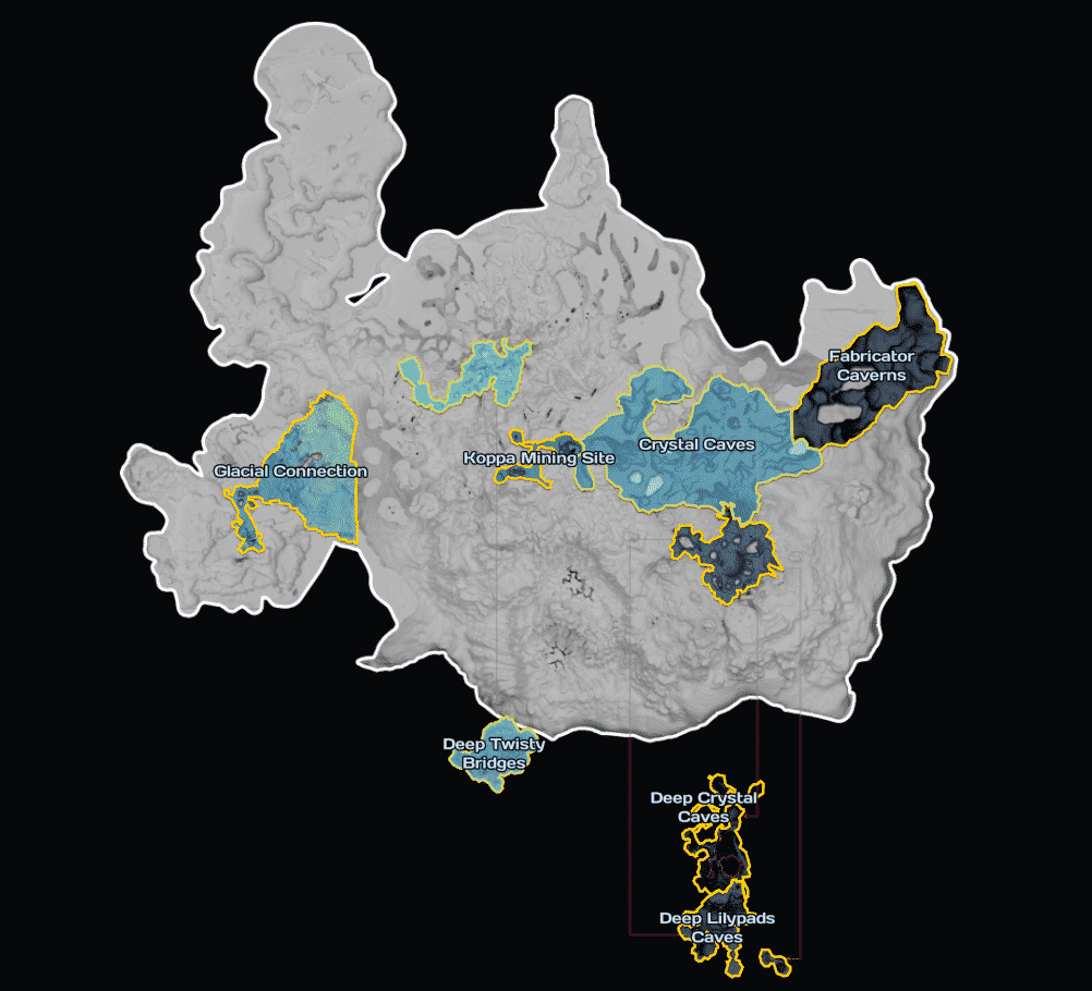 land areas of the Subnautica map