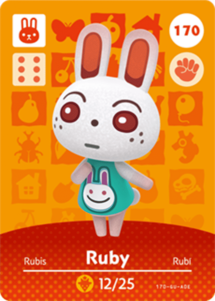 ruby animal crossing card