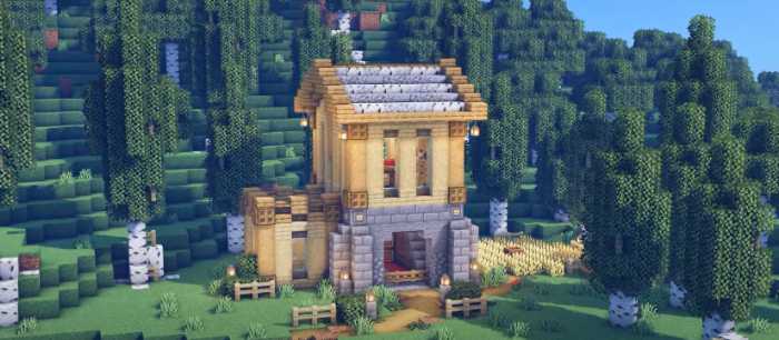 Birch House minecraft