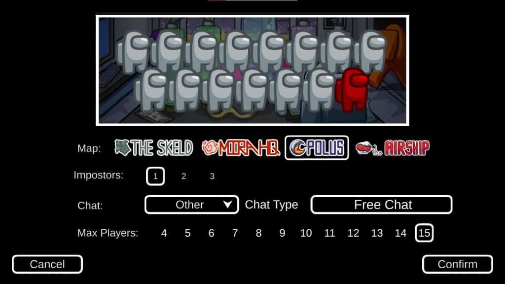 Click on Create Game in Among Us