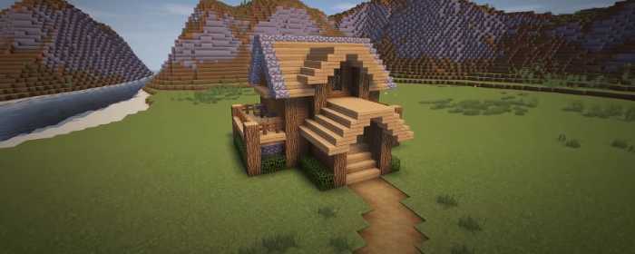 Cobble and Wood House minecraft