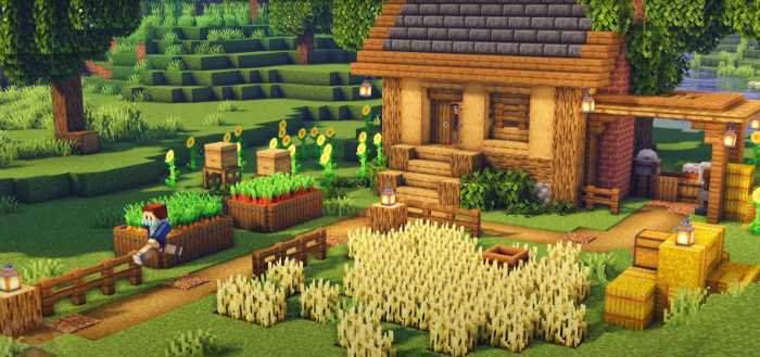 Cute Wooden Cottage House minecraft