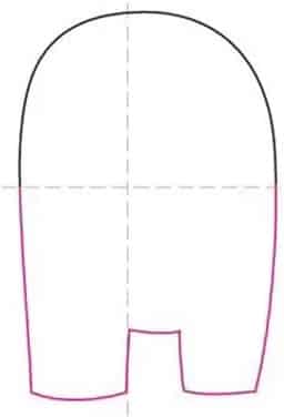 Elongate the edges to make the legs