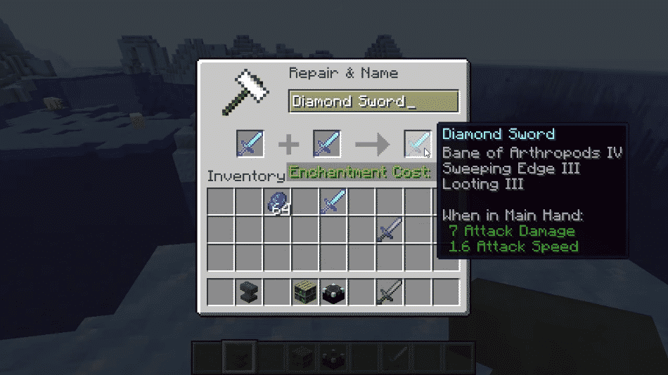 Equip a weapon with the Looting enchantment