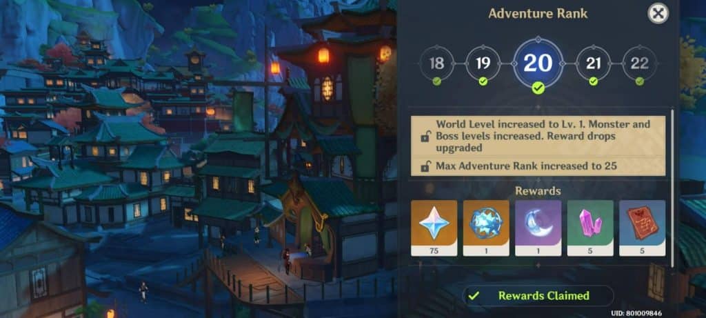 Genshin Impact Adventure Rank