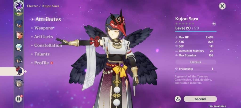 Genshin Impact Character Levels