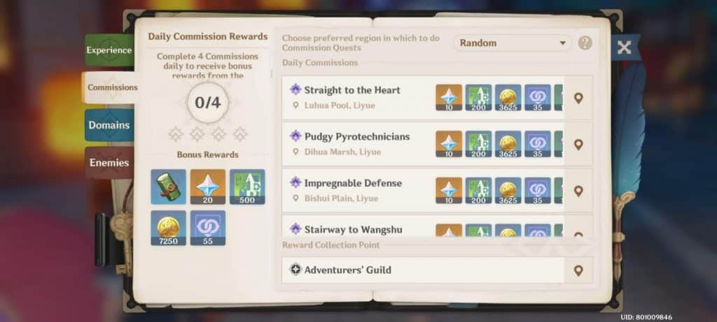 How To Increase Adventure Rank Quickly in Genshin Impact