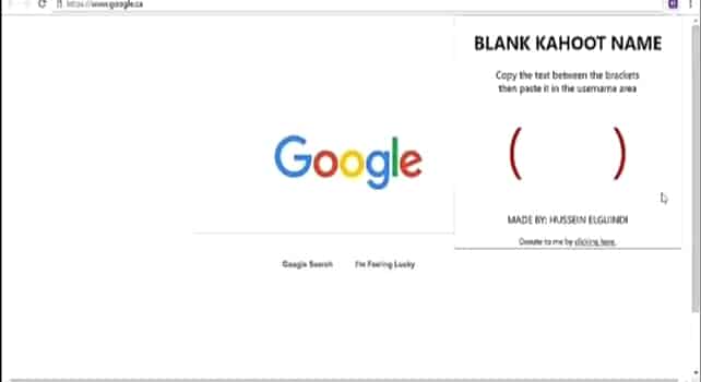 Invisible Kahoot Names