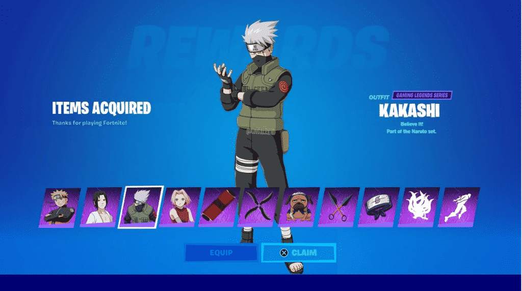Kakashi Hatake Fortnite Skin