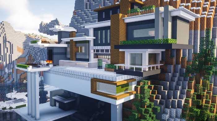 Modern Mountain Home minecraft