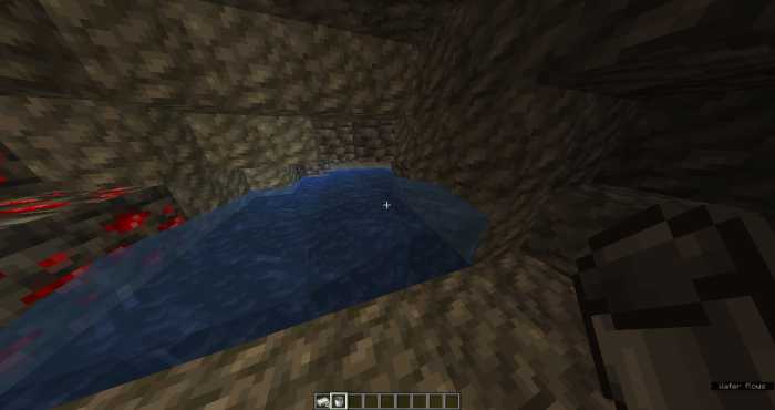 Pour the water over the lava