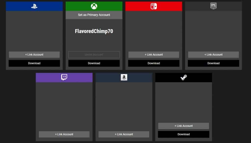 accounts that can be linked in Rogue Company for cross-progression