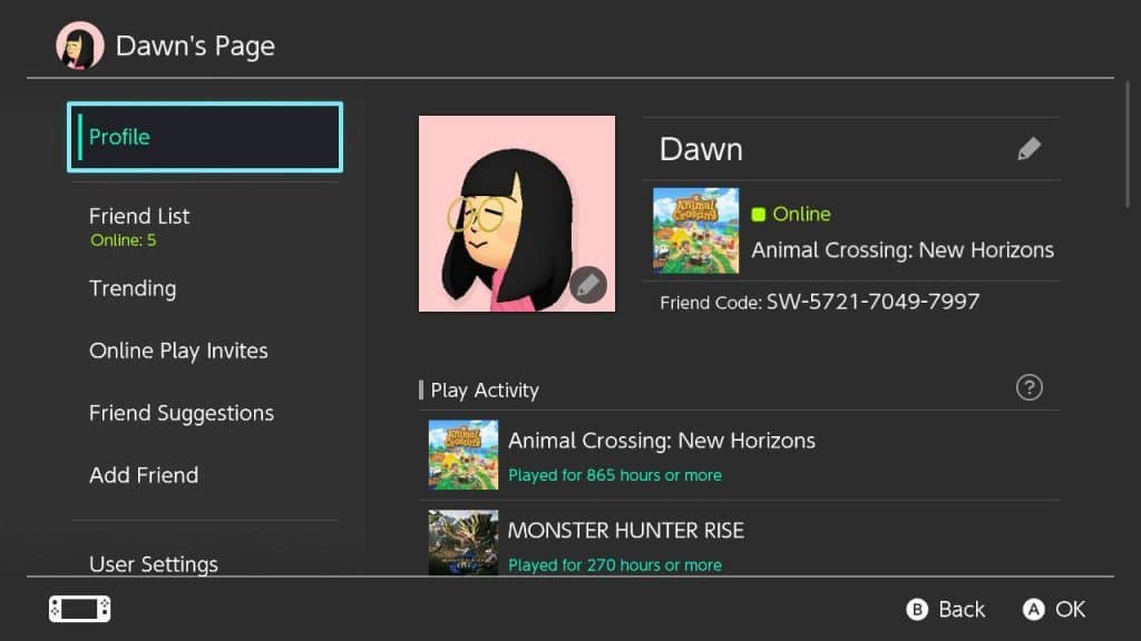 Search with Friend Code Animal Crossing