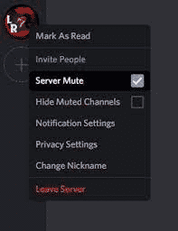 Select Mute Server