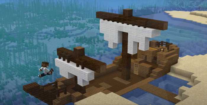 Shipwreck Starter Base minecraft