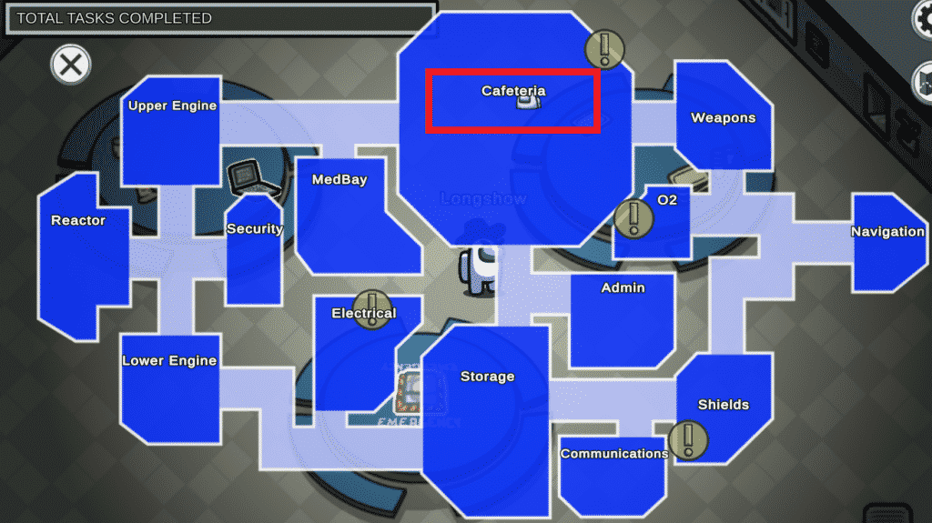 Skeld is located on the spawn point