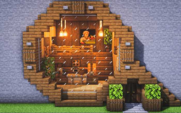 Small Starter Mountain Home minecraft